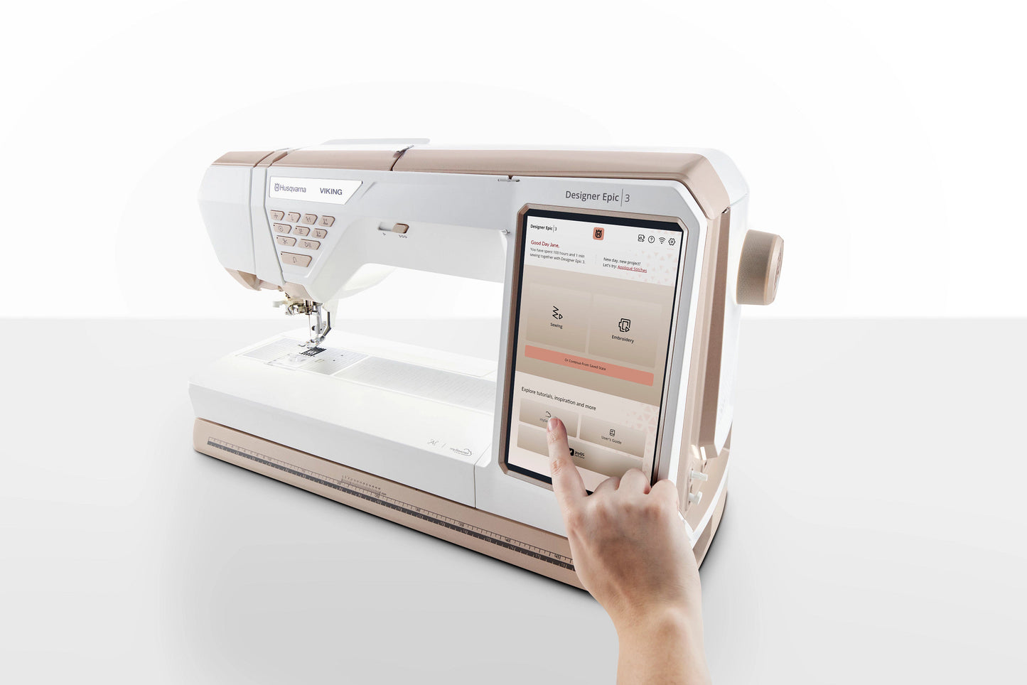 HUSQVARNA VIKING DESIGNER EPIC 3 Sewing & Embroidery Machine Starlight Bronze