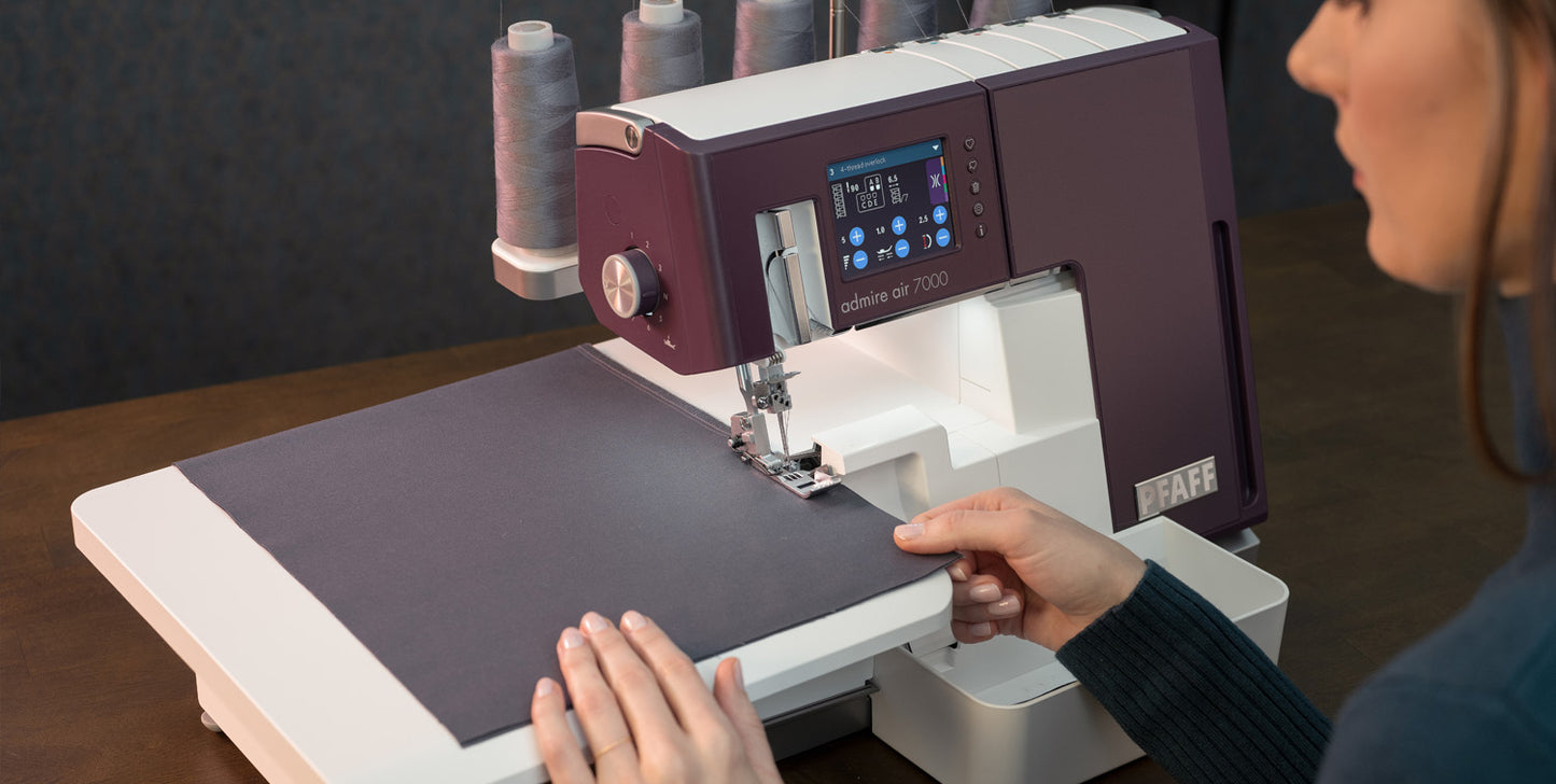 PFAFF admire air 7000 Purple Coverlock Machine