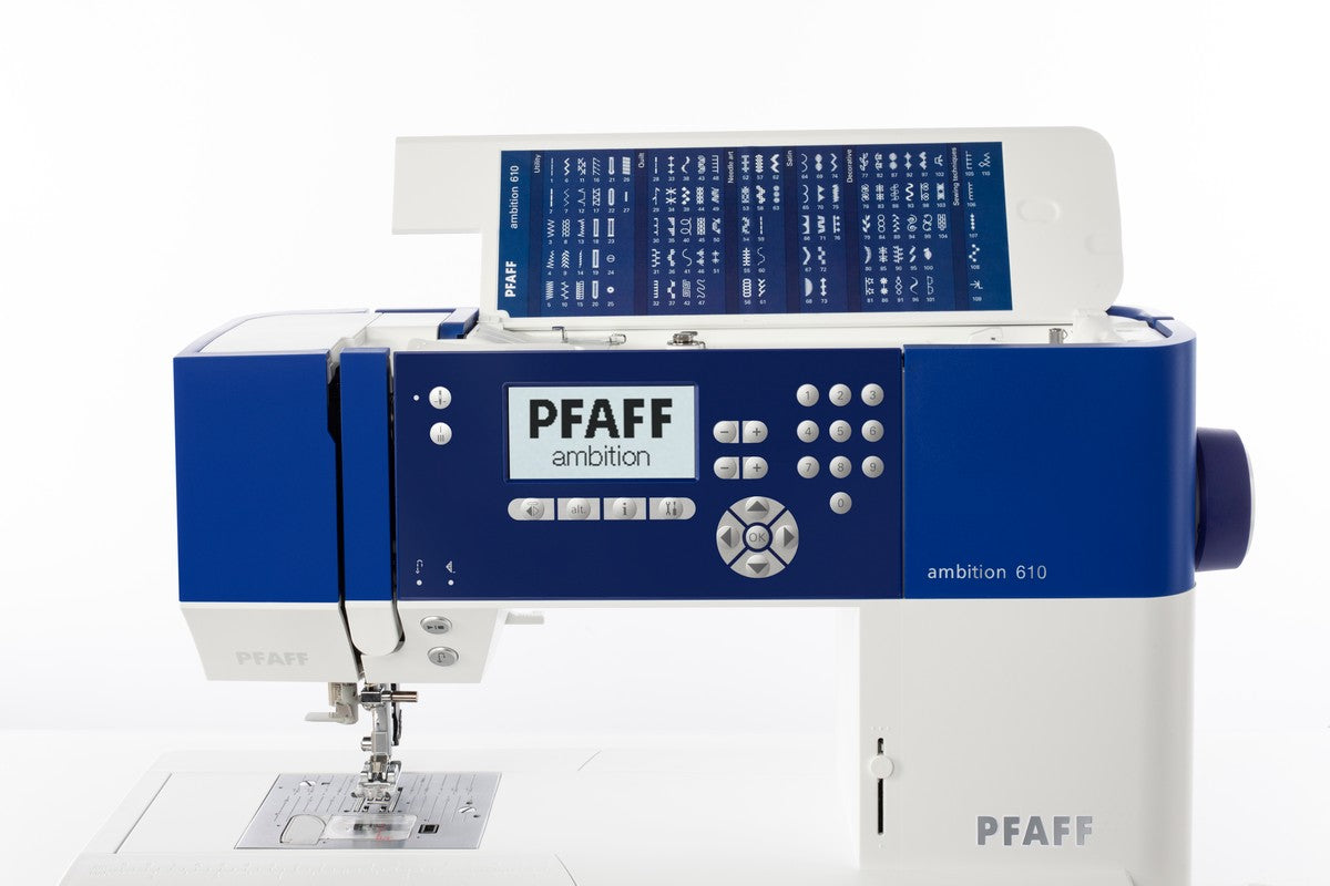 PFAFF ambition 610 Blue Sewing Machine