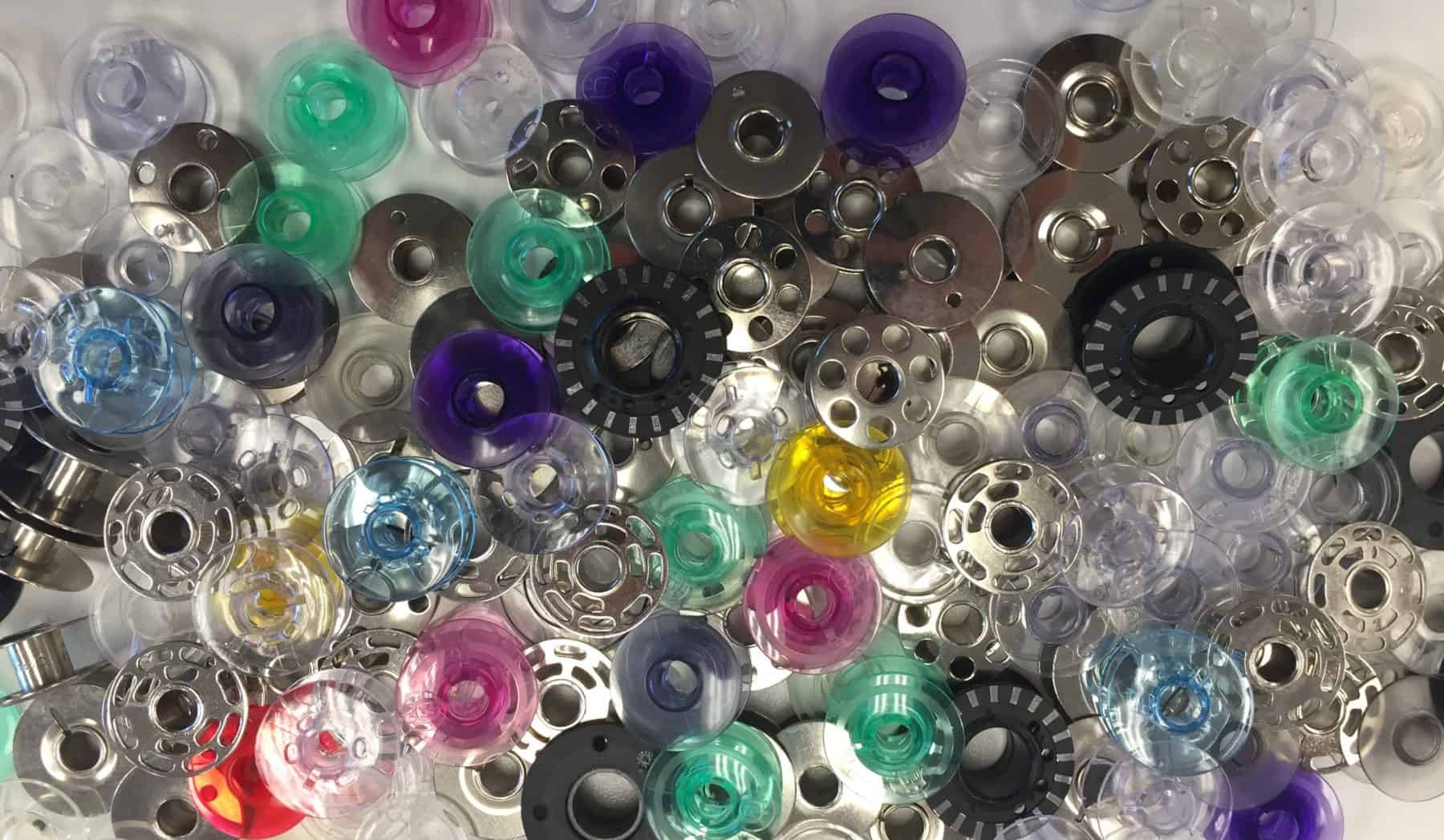 Class L clear-plastic bobbins ideal for winding your own bobbins.